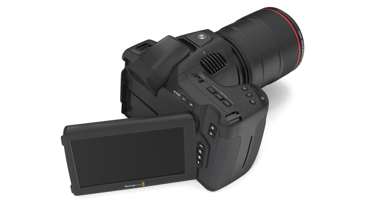 3D Cinema Camera Blackmagic Design 6K Pro with Lens model