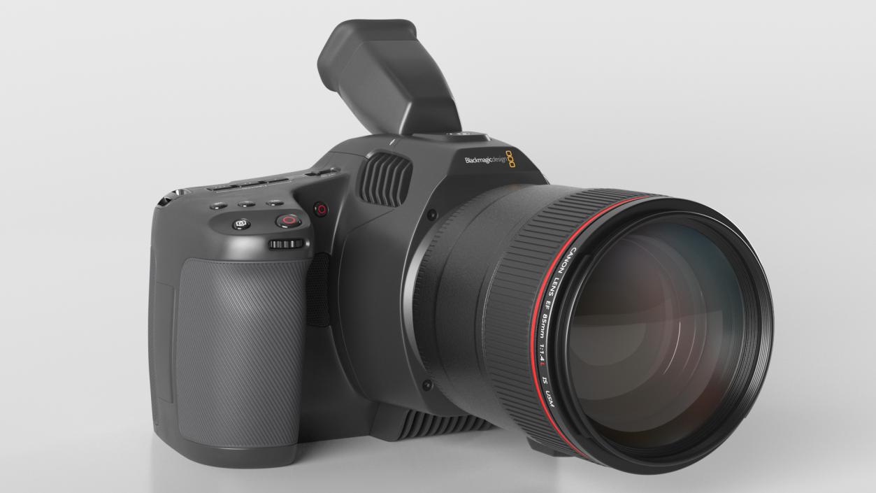 3D Cinema Camera Blackmagic Design 6K Pro with Lens model