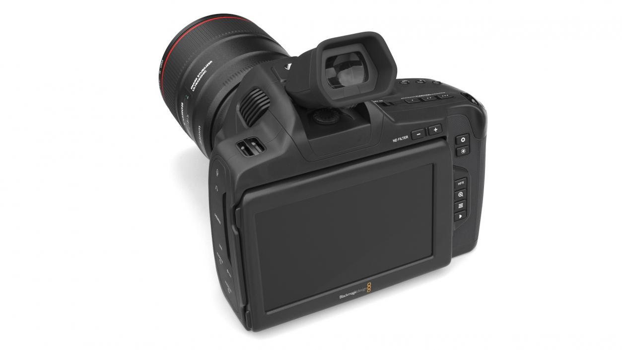 3D Cinema Camera Blackmagic Design 6K Pro with Lens model