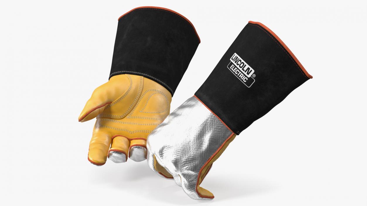 Lincoln Electric Aluminized Heat Resistant Welding Gloves 3D