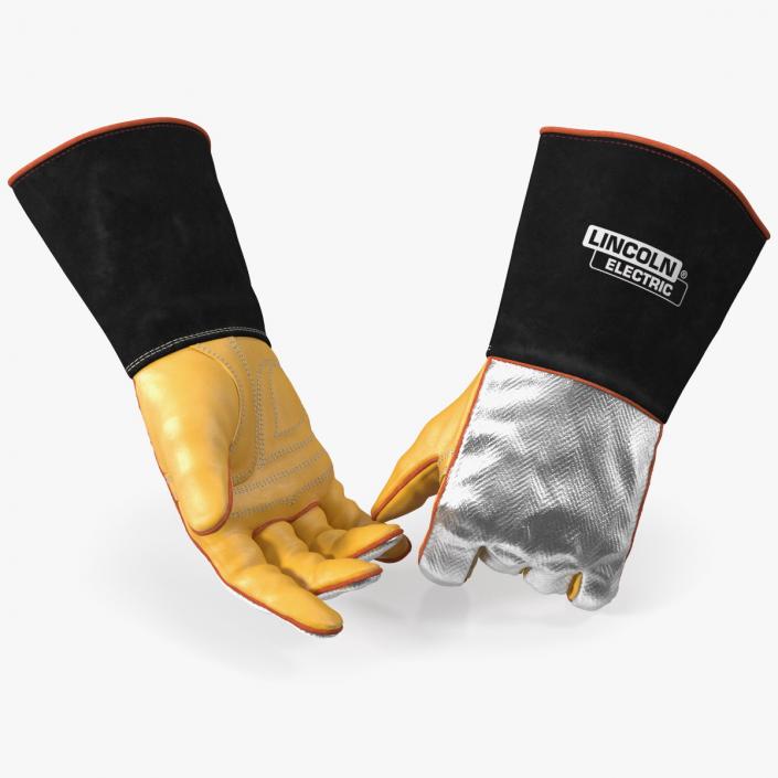 Lincoln Electric Aluminized Heat Resistant Welding Gloves 3D