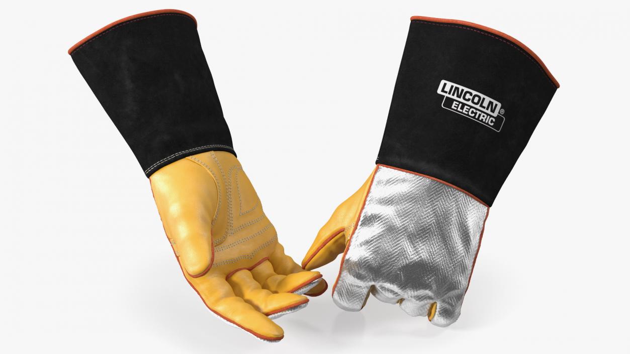 Lincoln Electric Aluminized Heat Resistant Welding Gloves 3D