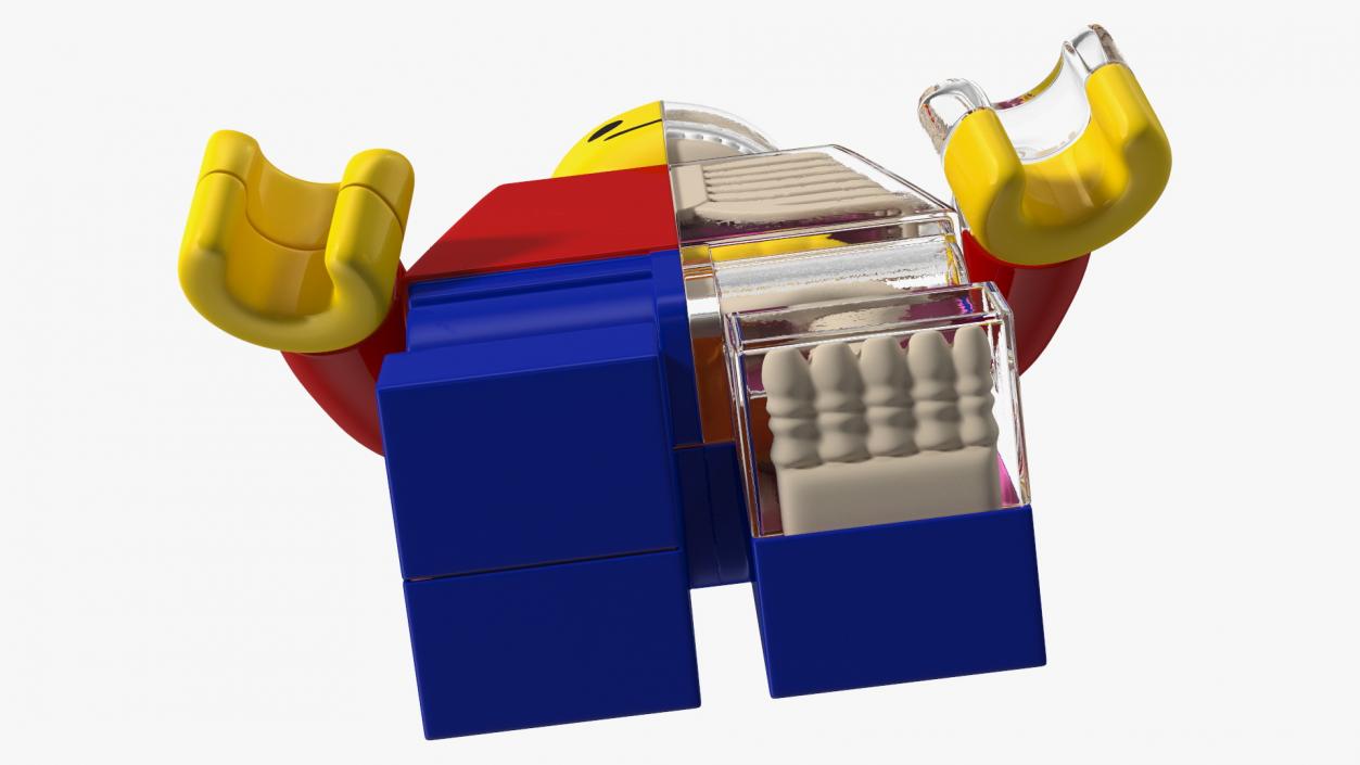 3D Anatomical LEGO Man Transparent