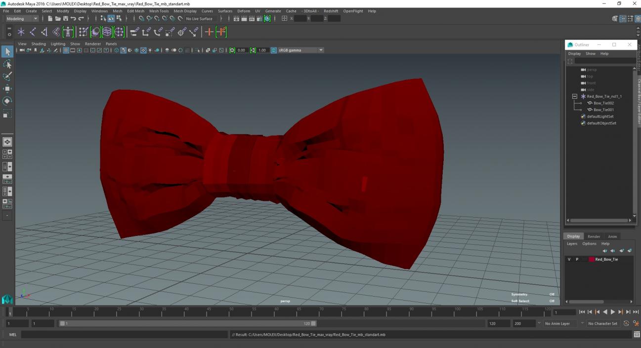 Red Bow Tie(1) 3D model