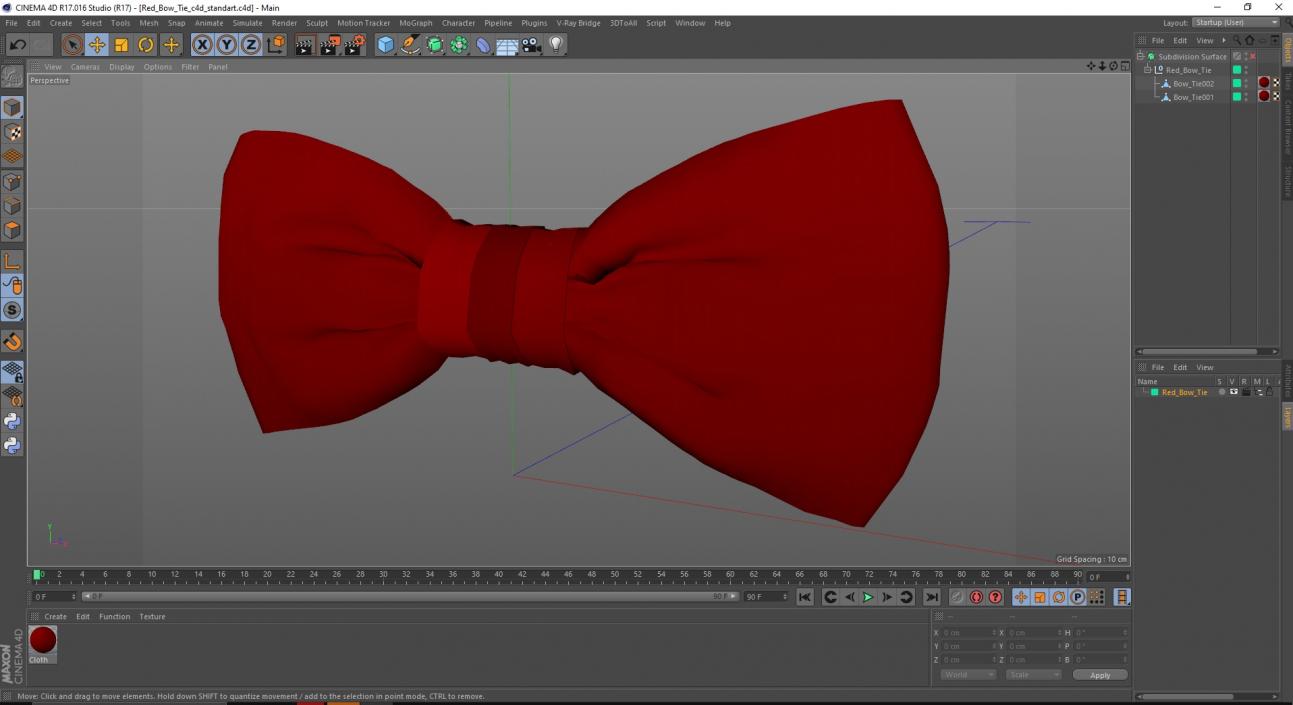 Red Bow Tie(1) 3D model