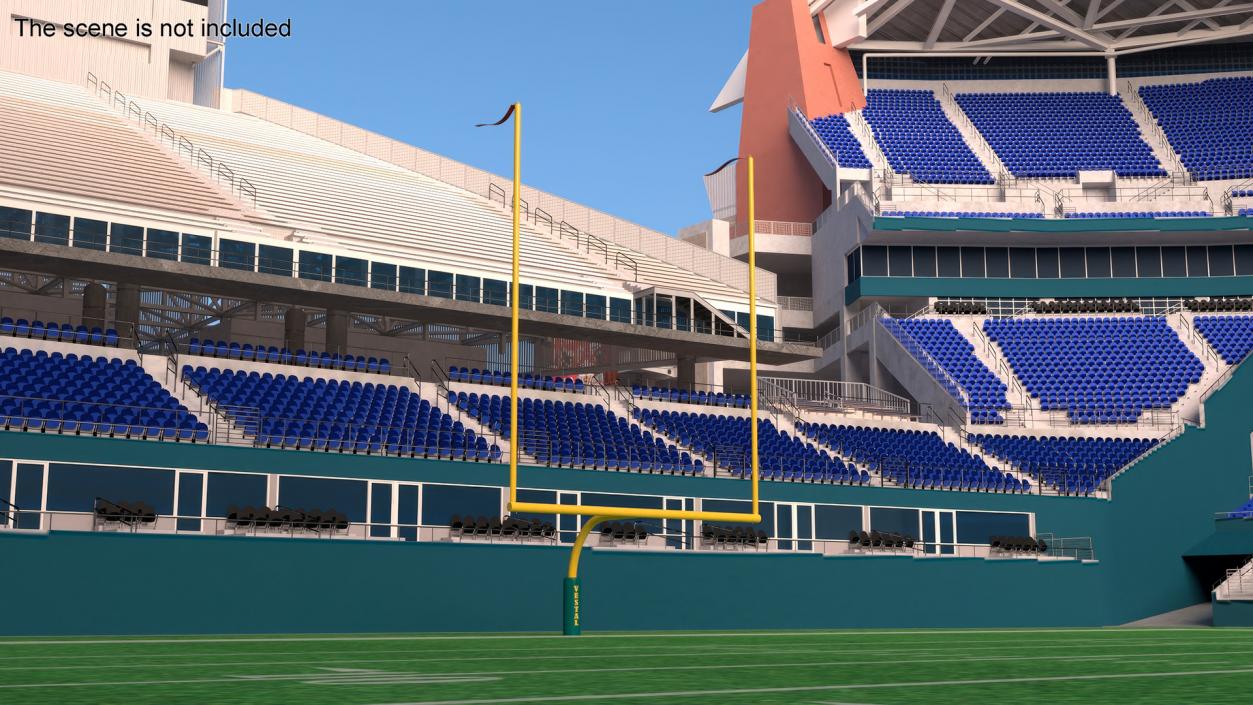 3D American Football Goal Posts model