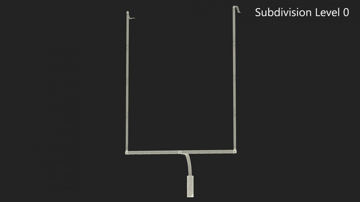 3D American Football Goal Posts model