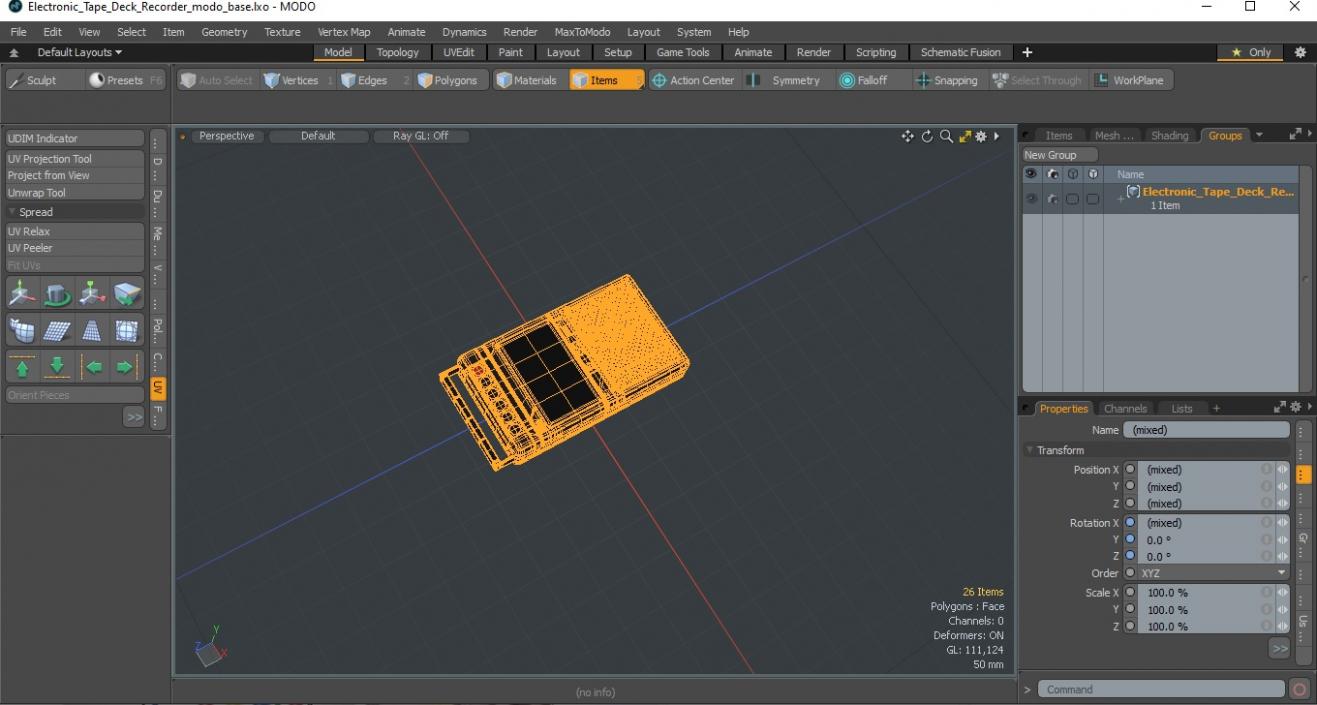 Electronic Tape Deck Recorder 3D model