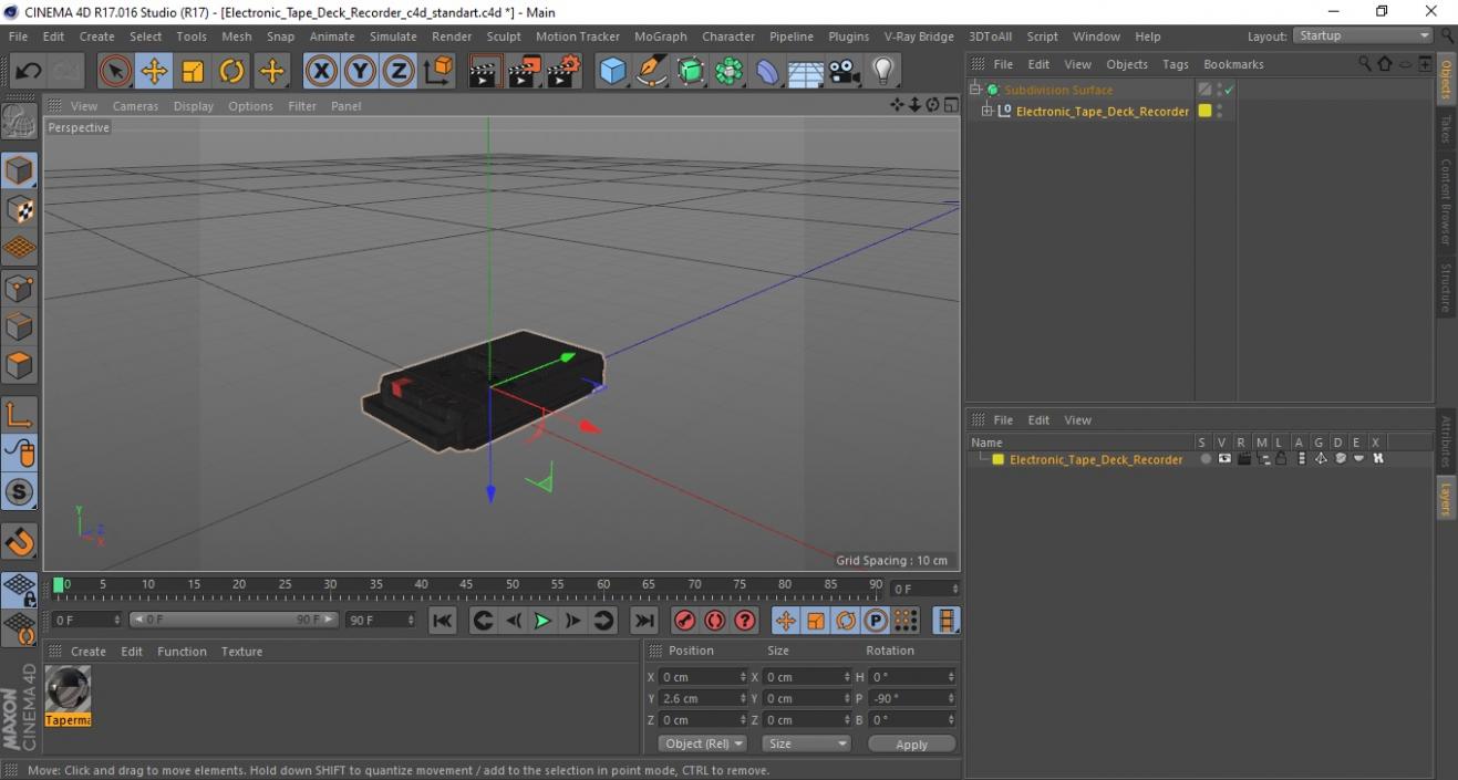 Electronic Tape Deck Recorder 3D model