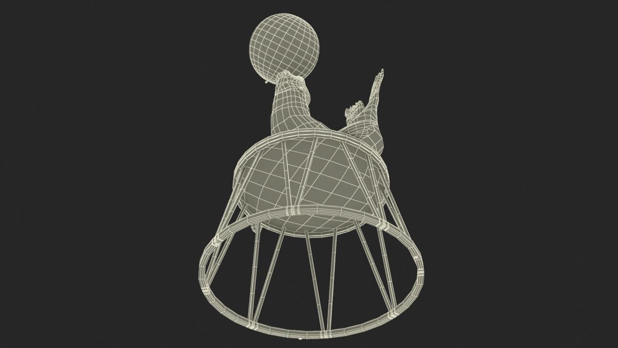 Seal on a Circus Stand 3D