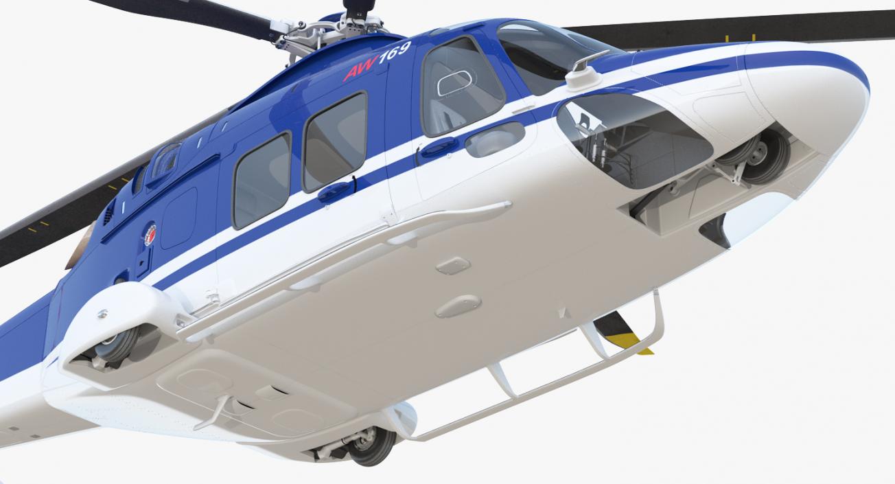 Rigged Private Helicopters Collection 3 3D model