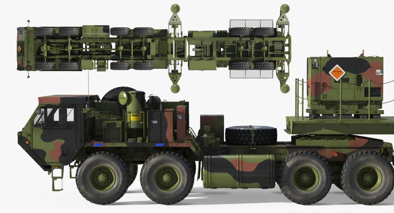 3D MIM-104 Patriot Surface to Air Missile SAM Battle Position model