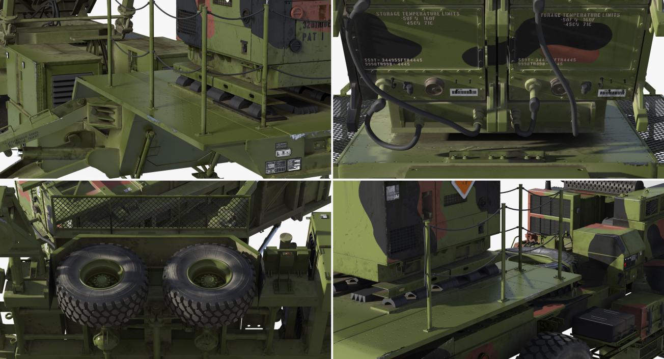 3D MIM-104 Patriot Surface to Air Missile SAM Battle Position model