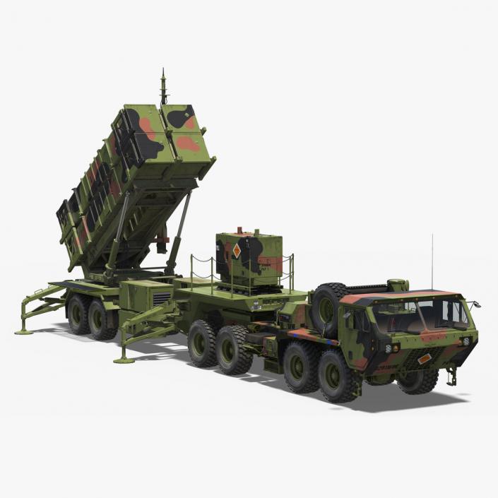 3D MIM-104 Patriot Surface to Air Missile SAM Battle Position model