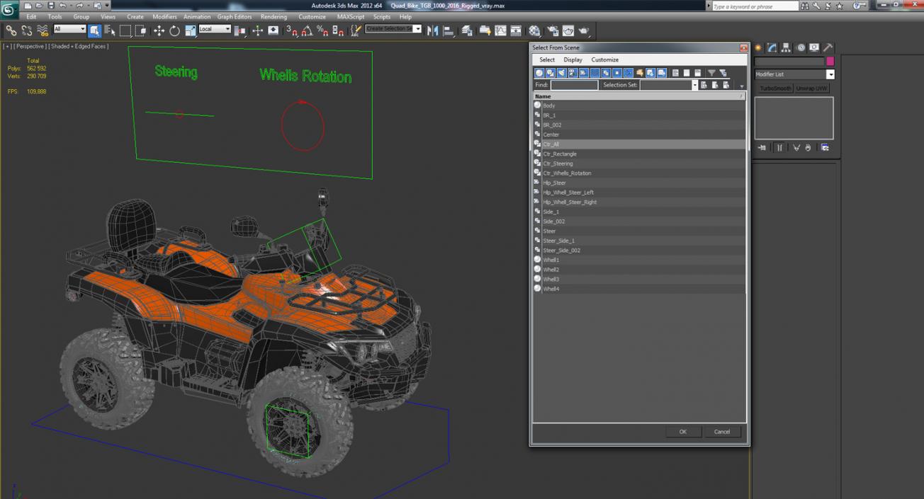 3D model Quad Bike TGB 1000 2016 Rigged