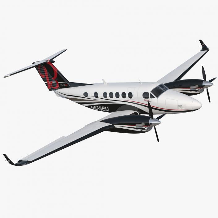 3D Beechcraft Super King Air 250 Rigged