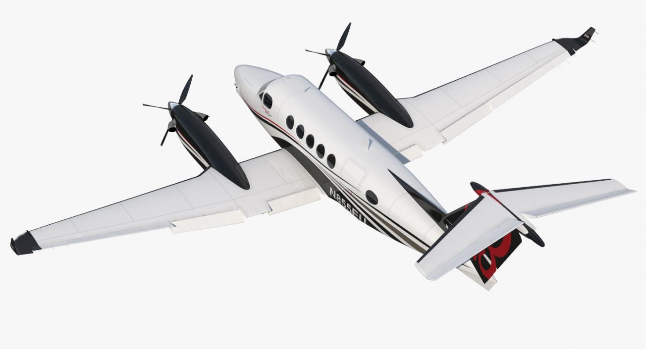 3D Beechcraft Super King Air 250 Rigged