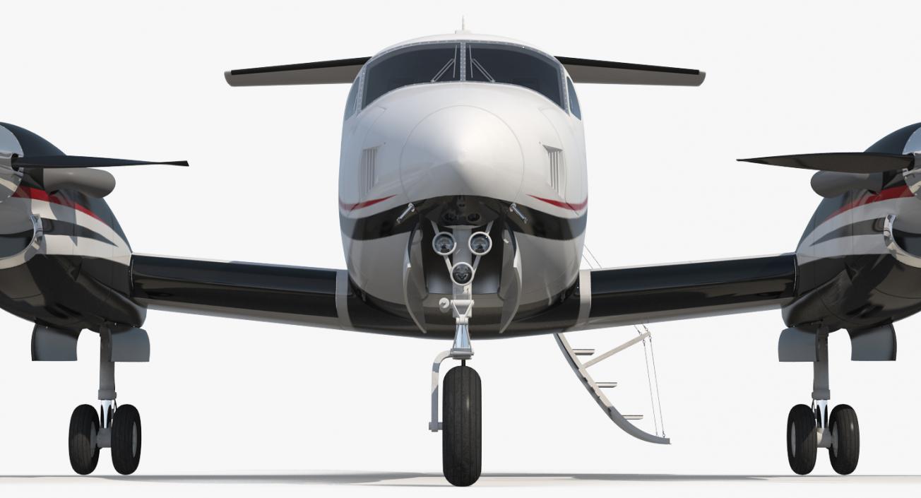 3D Beechcraft Super King Air 250 Rigged