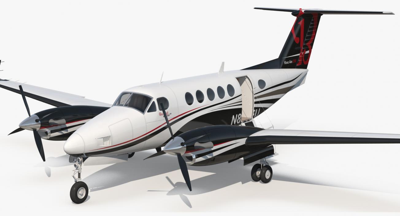 3D Beechcraft Super King Air 250 Rigged