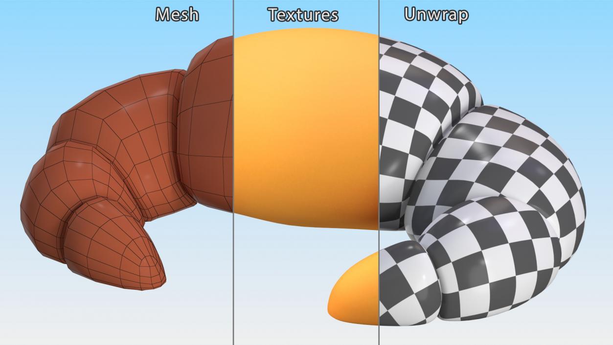 Cartoon Croissant 3D