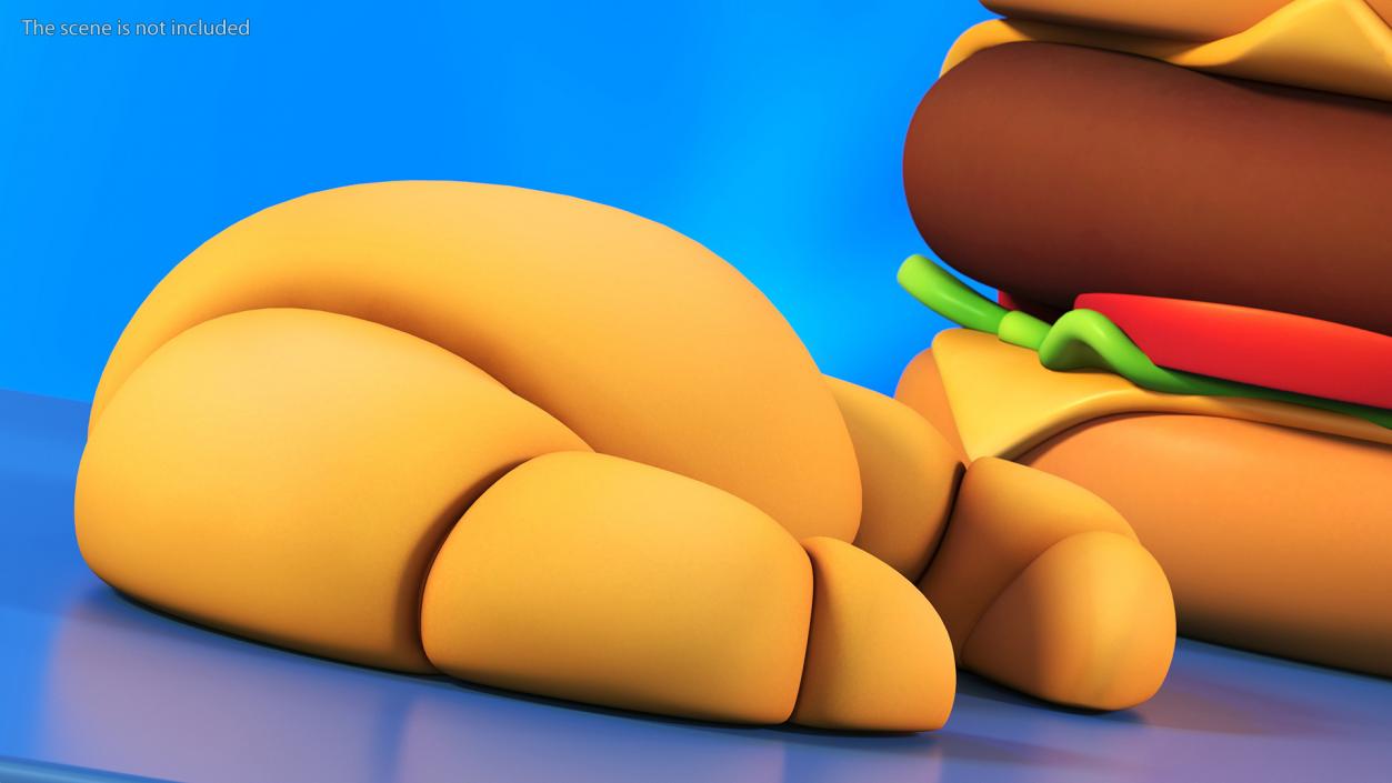 Cartoon Croissant 3D