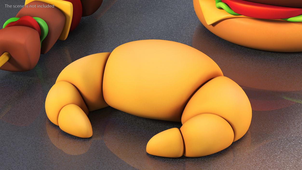 Cartoon Croissant 3D