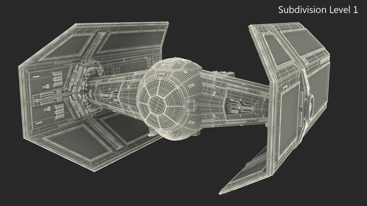 3D model Star Wars Tie Fighter Advanced