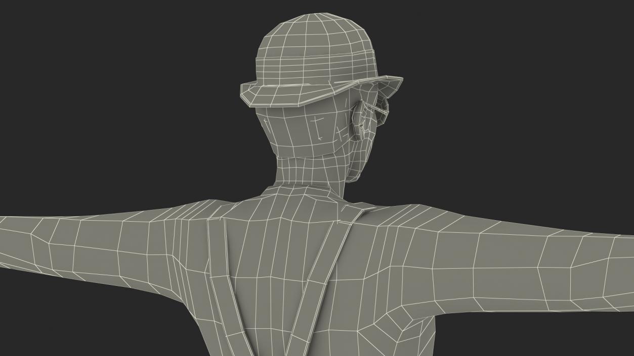 3D model Fashionable Chinese Man T-Pose