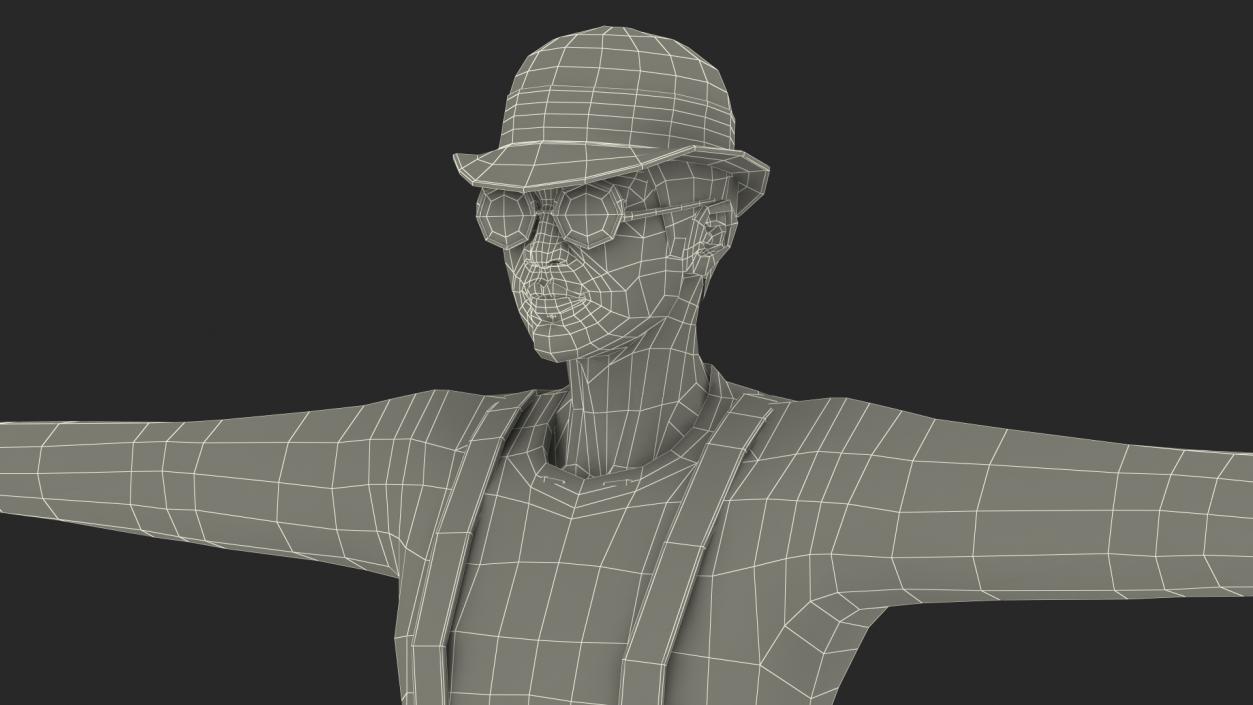 3D model Fashionable Chinese Man T-Pose