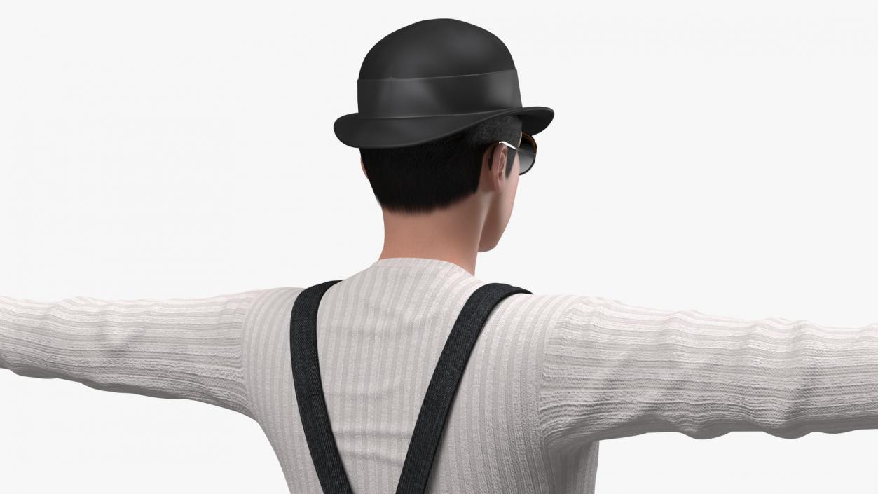 3D model Fashionable Chinese Man T-Pose