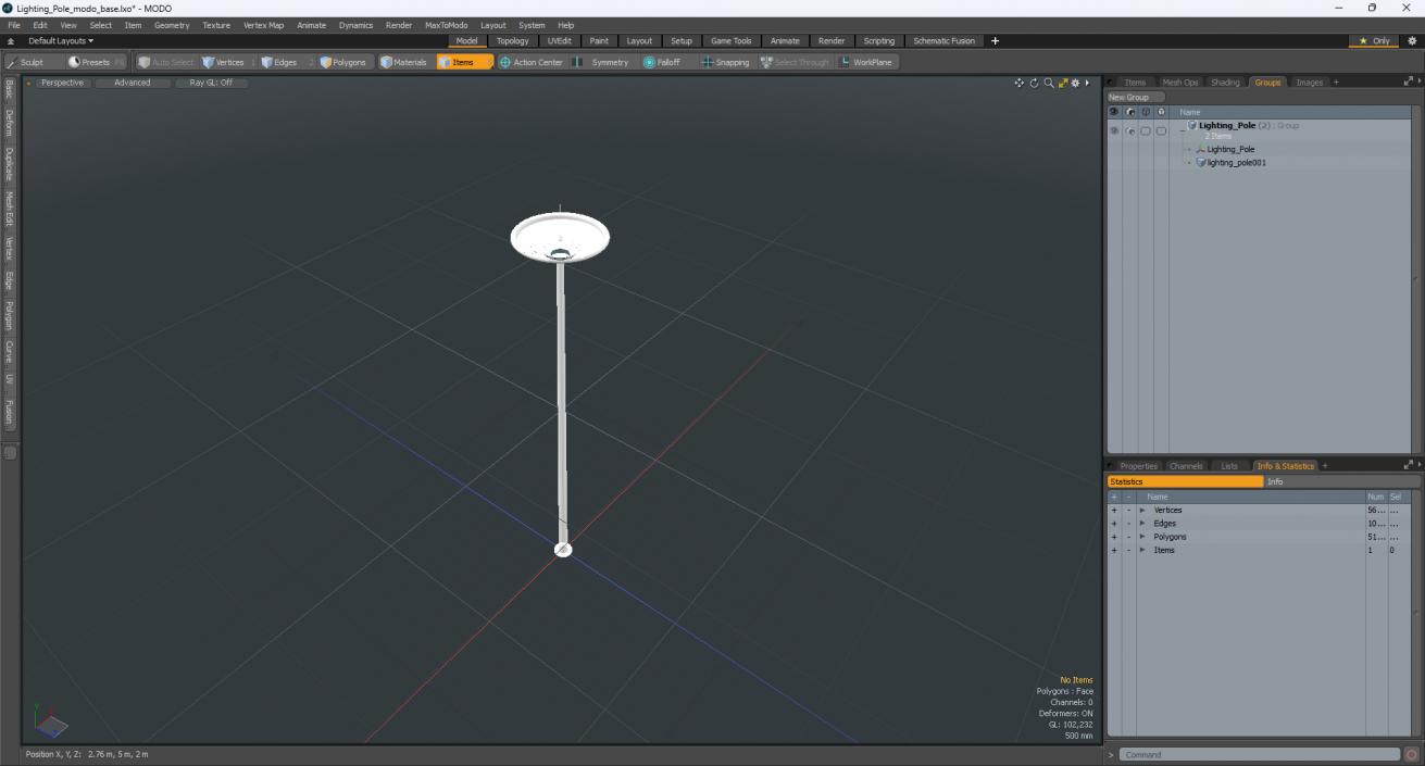 3D Lighting Pole model