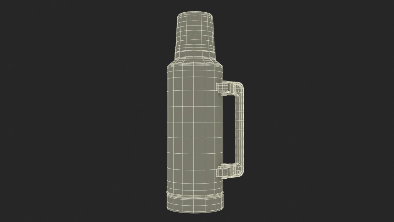 3D model Stanley Black Thermos with Turned Handle