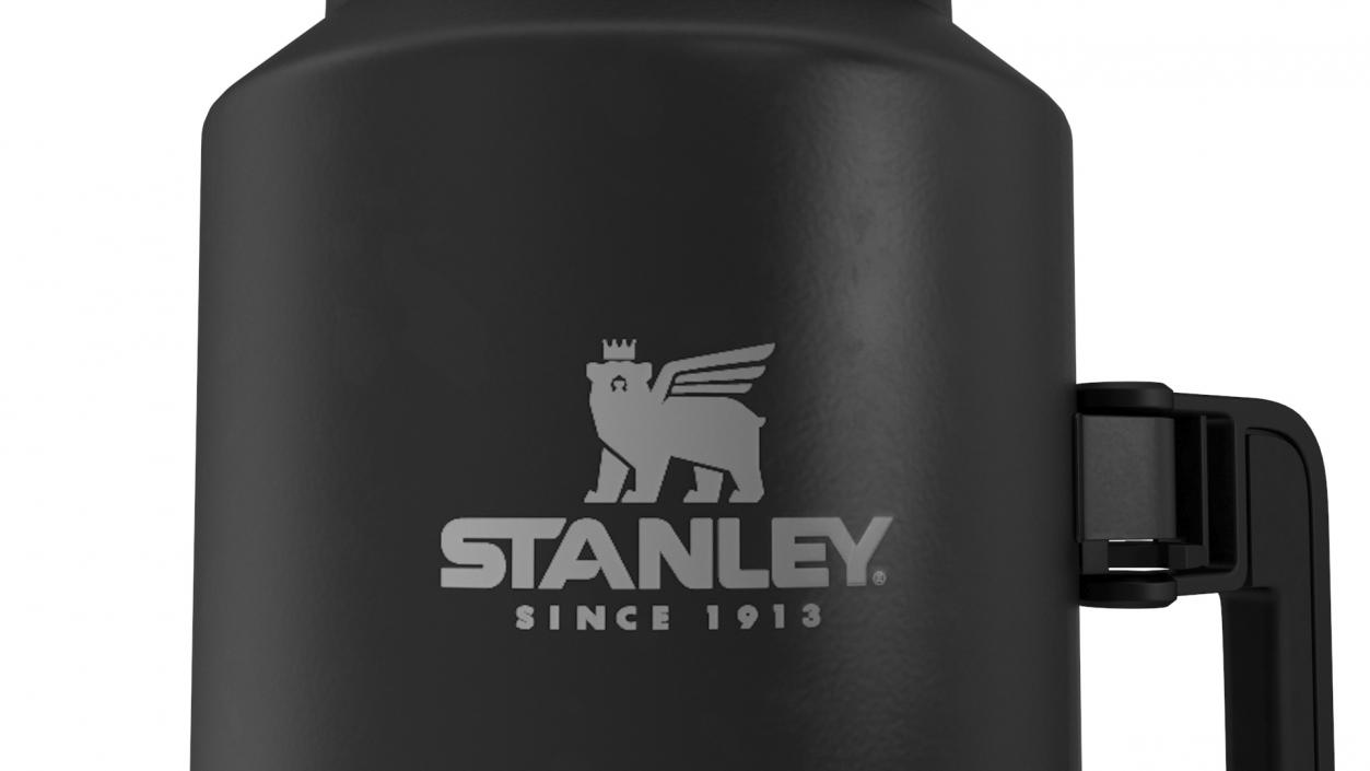 3D model Stanley Black Thermos with Turned Handle