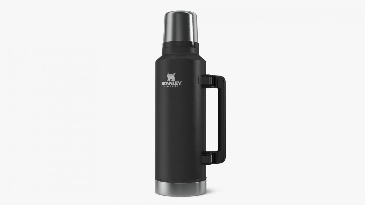 3D model Stanley Black Thermos with Turned Handle