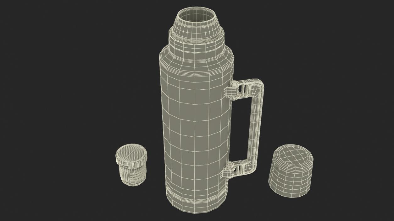 3D model Stanley Black Thermos with Turned Handle