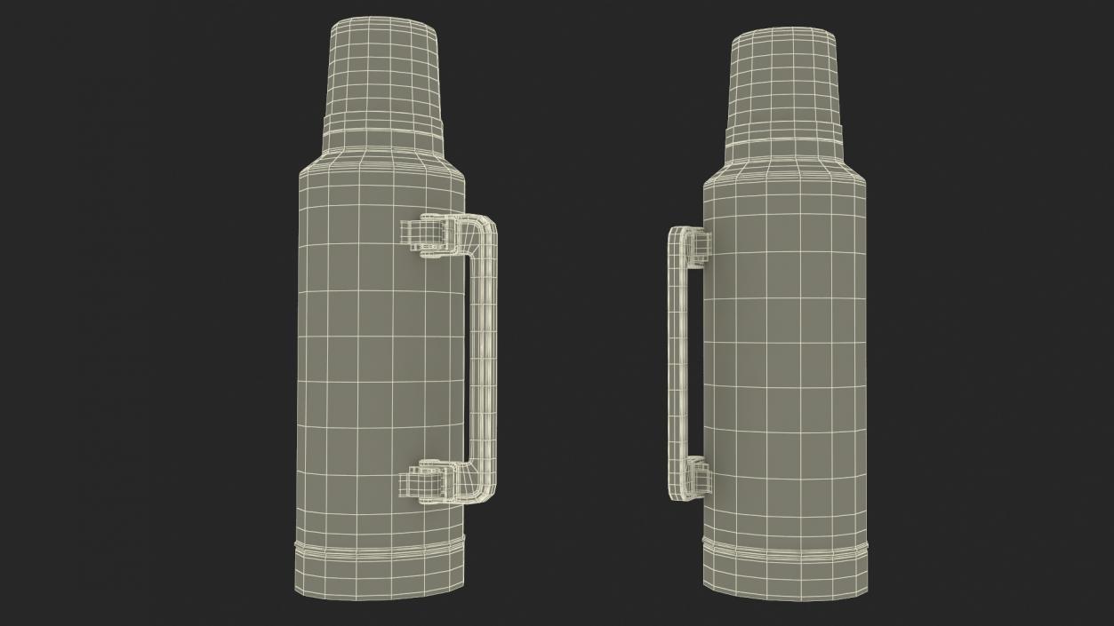 3D model Stanley Black Thermos with Turned Handle