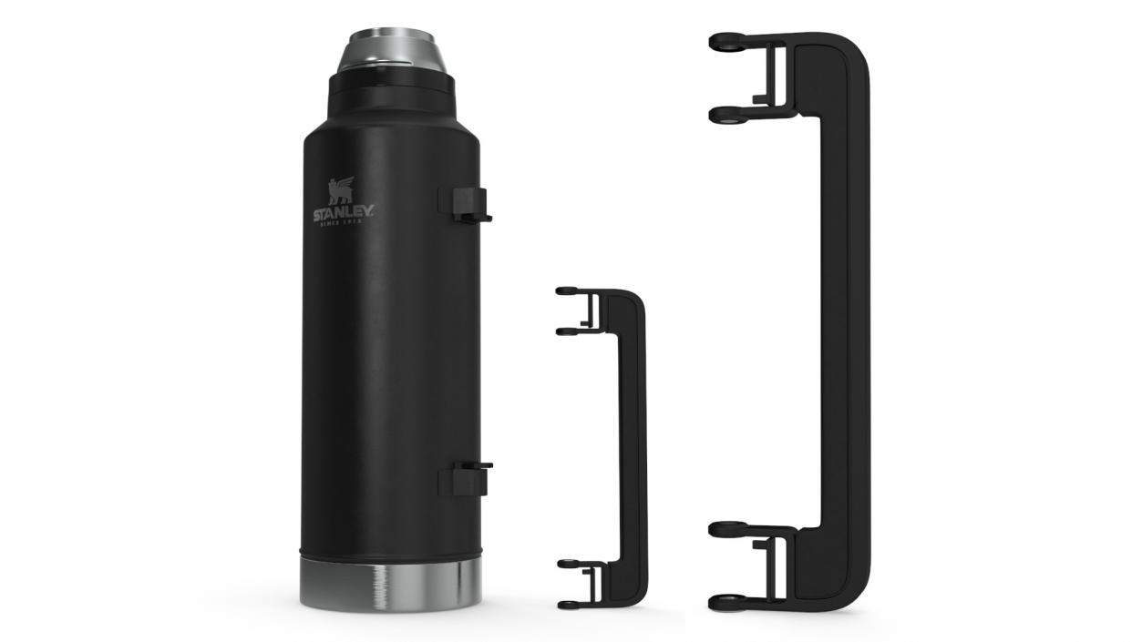 3D model Stanley Black Thermos with Turned Handle