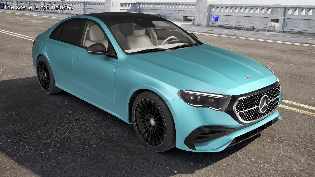 3D model New Mercedes E-Class 2023 Blue