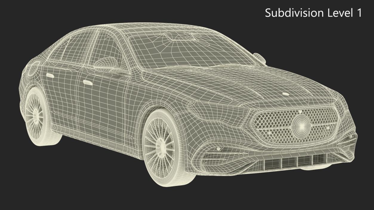 3D model New Mercedes E-Class 2023 Blue