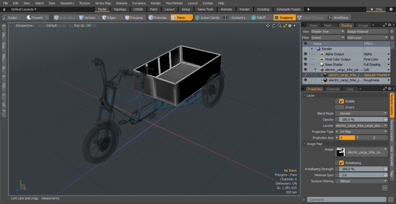 3D Commercial Grade Electric Trike with Truck Bed