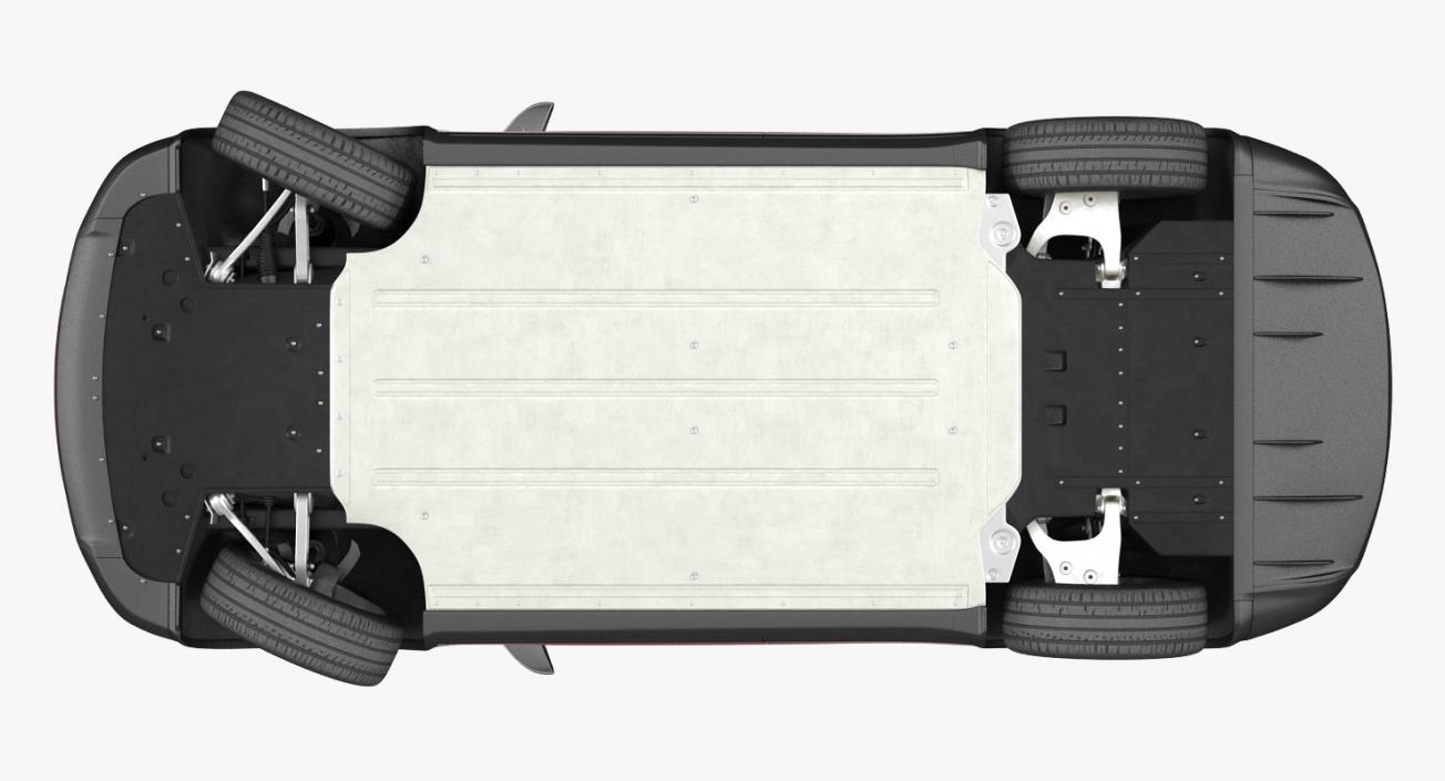 Tesla Model X 90D 2017 Rigged 3D model