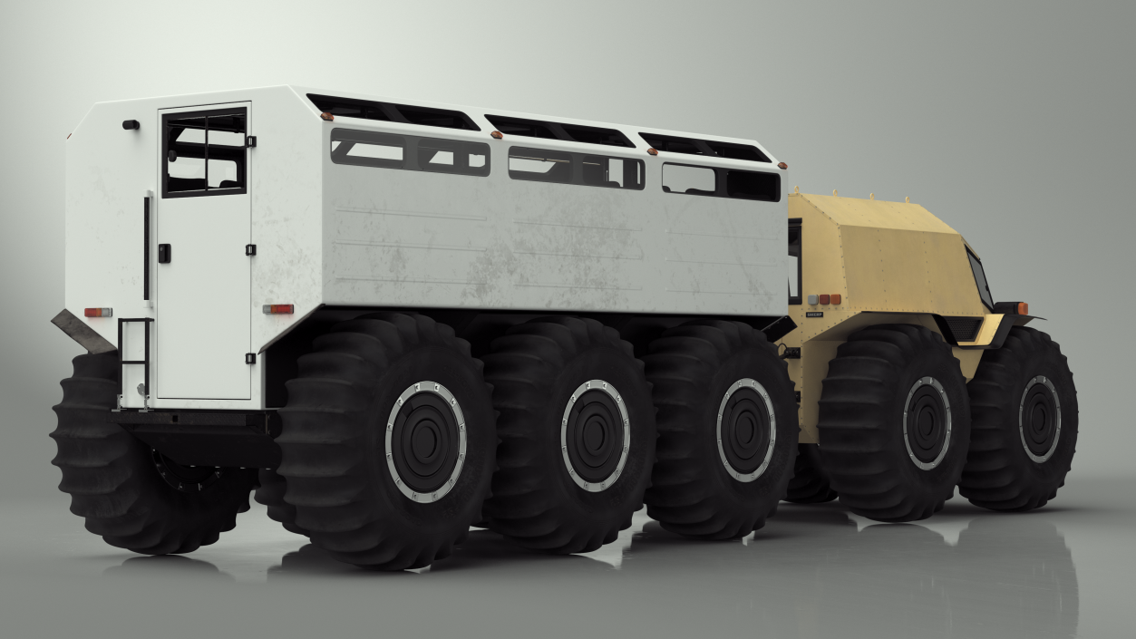 3D model Sherp ATV with Trailer Light Gray 2