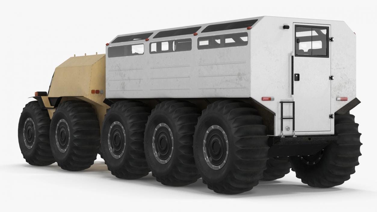 3D model Sherp ATV with Trailer Light Gray 2