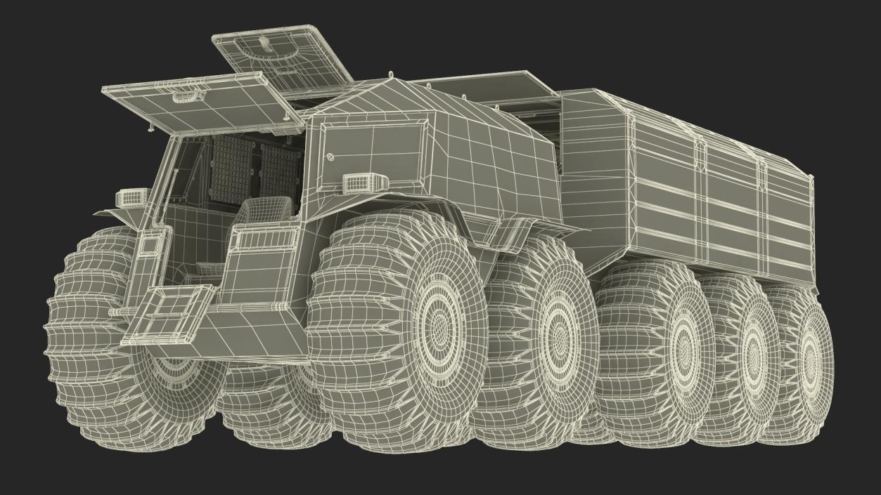 3D model Sherp ATV with Trailer Light Gray 2