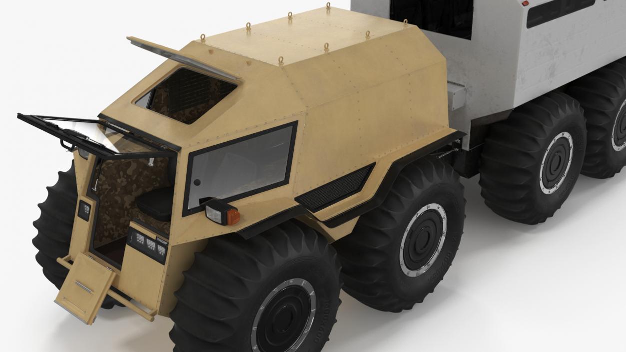 3D model Sherp ATV with Trailer Light Gray 2