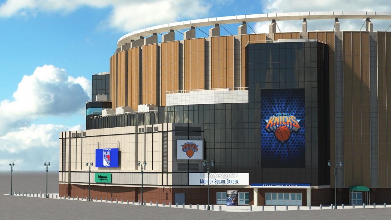 Madison Square Garden with Banners 3D model