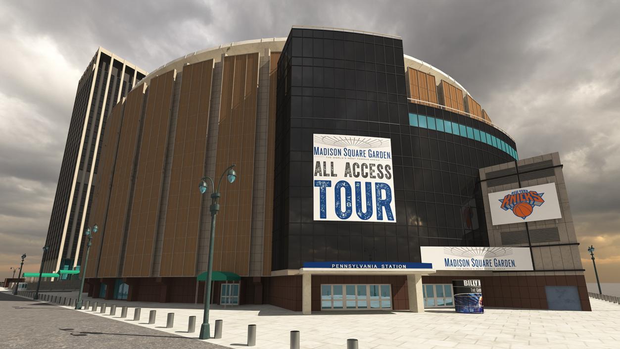 Madison Square Garden with Banners 3D model