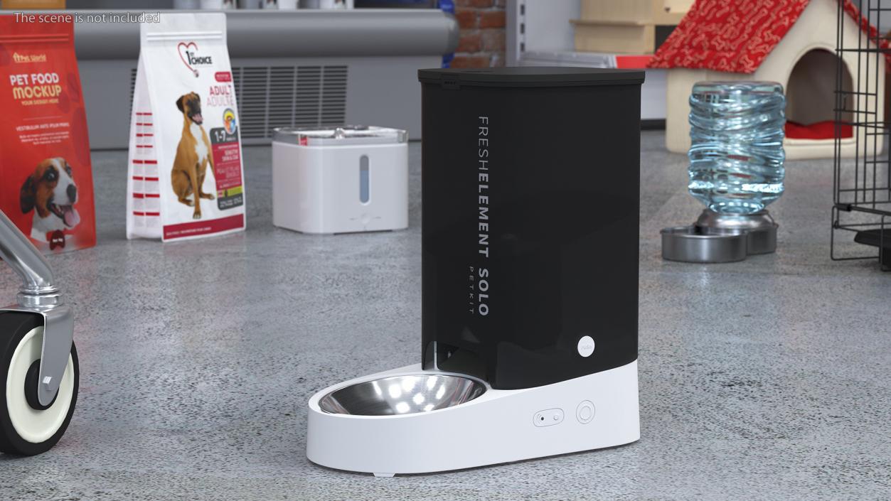 3D Petkit Automatic WiFi Pet Feeder Black model