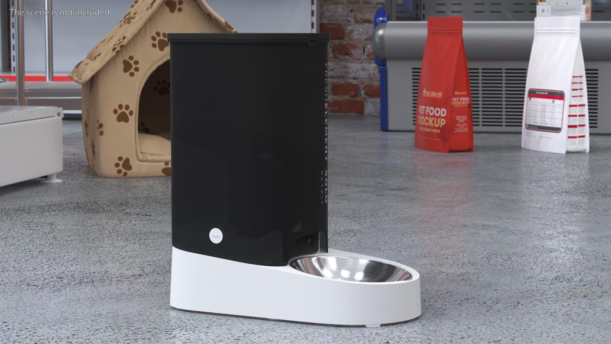 3D Petkit Automatic WiFi Pet Feeder Black model