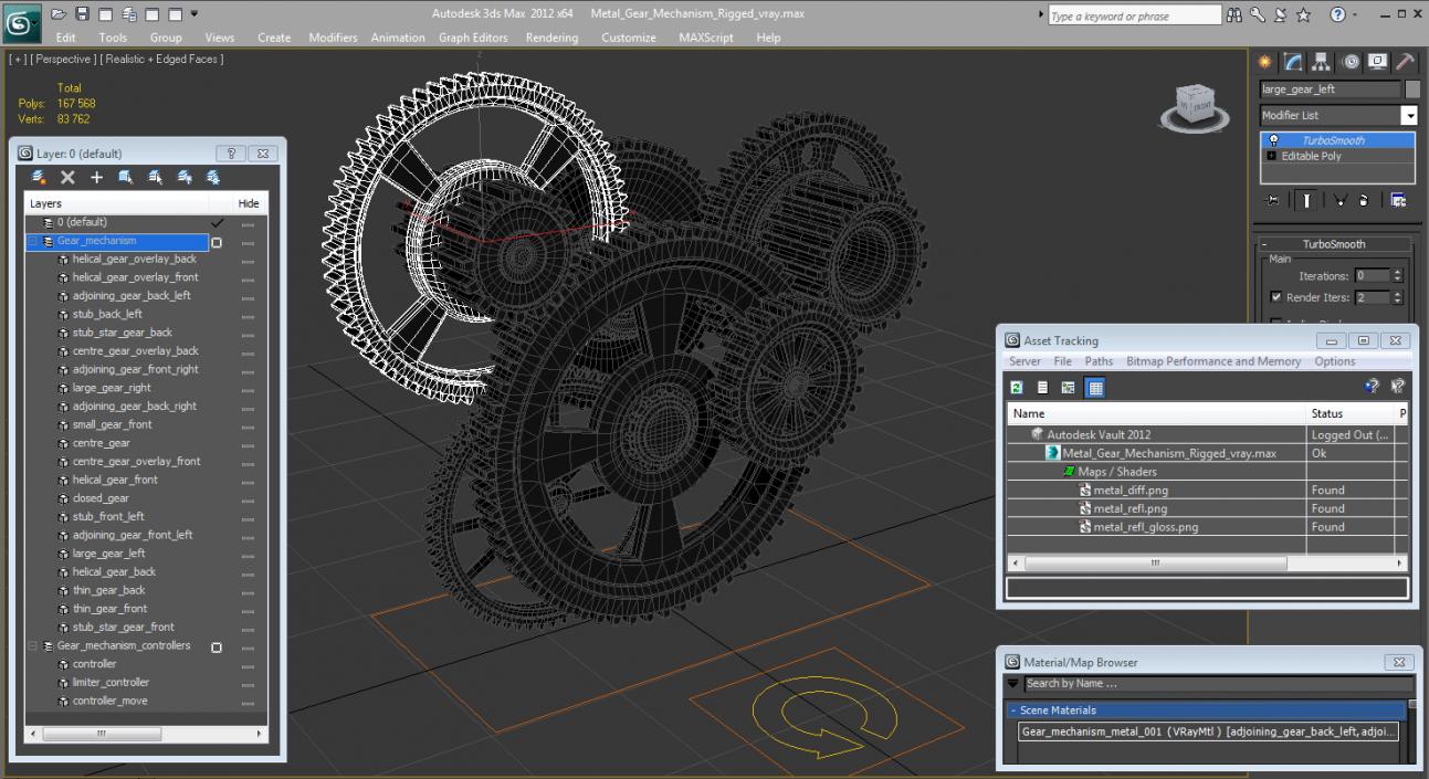 Metal Gear Mechanism Rigged 3D